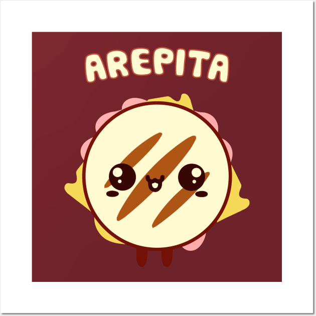 Arepita - Comfort Food Zuliana Kawaii Wall Art by somosdelsur